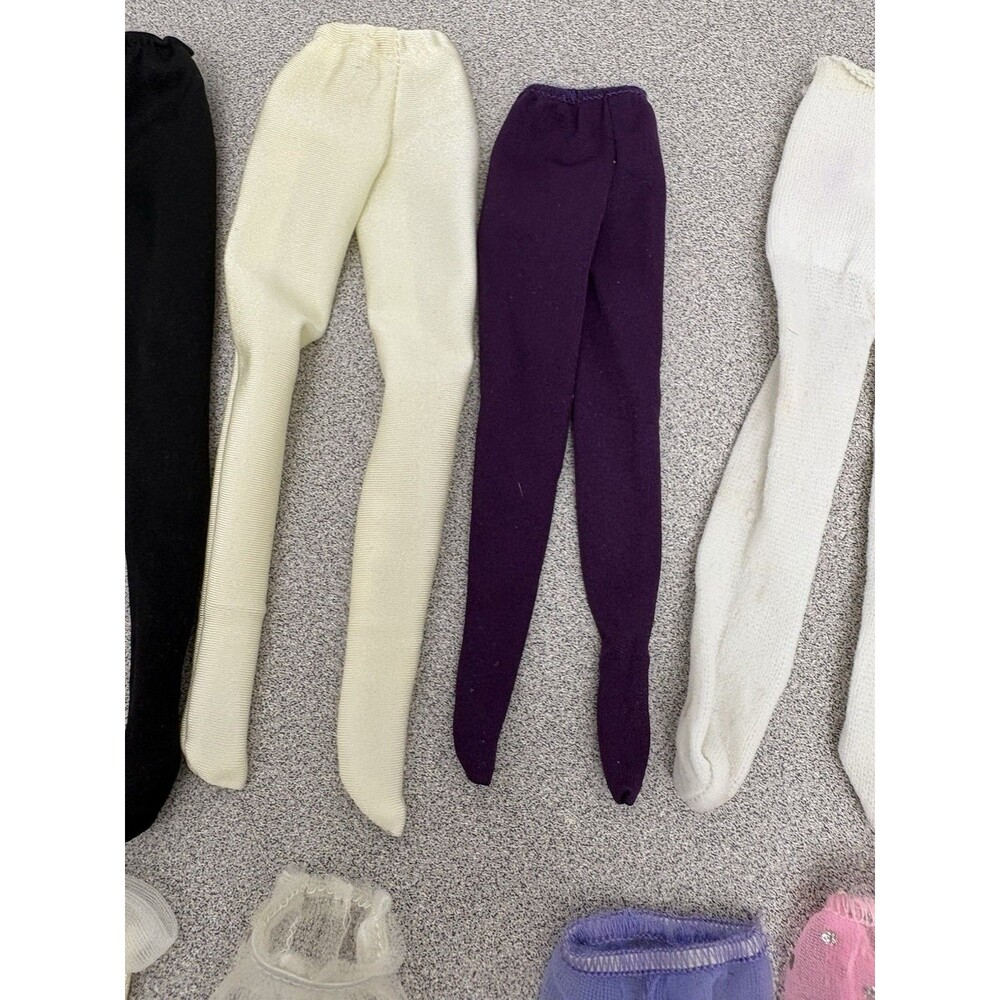 Vintage Barbie Lot Tights, Sheer & Opaque, Socks, Leg Warmers, Fingerless Gloves - Picture 10 of 11
